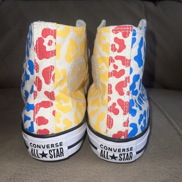 Converse All Star HI Marquis Mills Junior Sz 6 / 7.5 Leopard Print Chuck Taylor - Picture 3 of 11